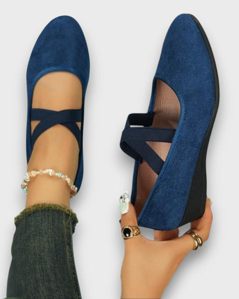 Arelia | Sandales compensées élégantes avec design croisé