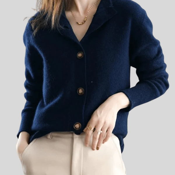 Claire | Cardigan en Cachemire de Style Rétro