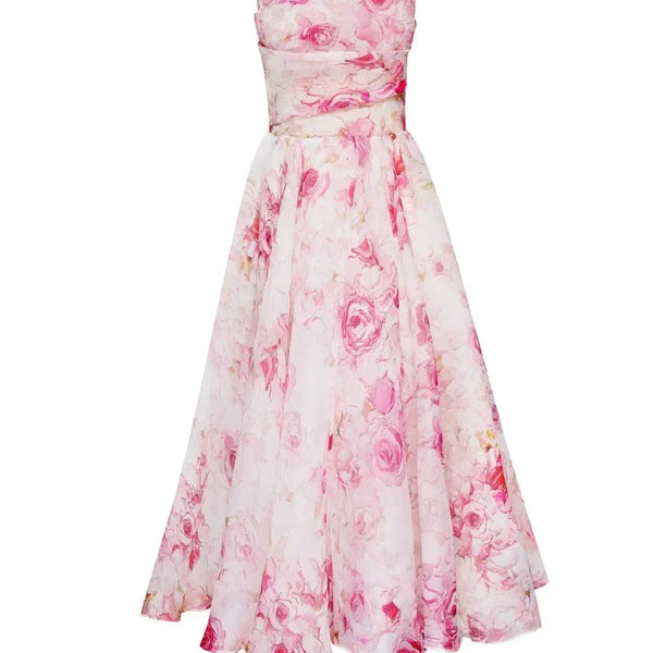 Robe sans manches imprimée Emilia-Élégante