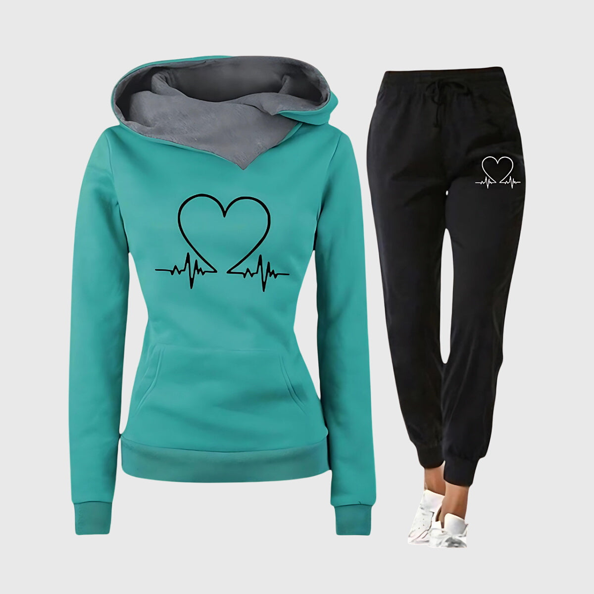 Louise | Ensemble de Sweat à Capuche Cozy Heartbeat