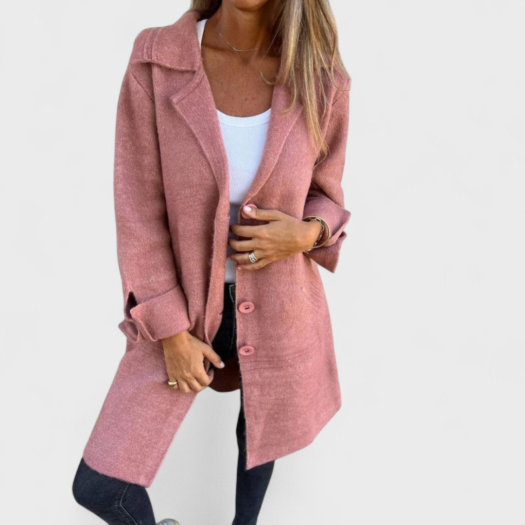 Maila | Manteau Long Décontracté avec Revers