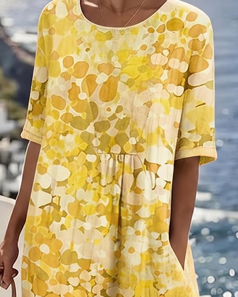 Emma Floral Pocket Midi Dress