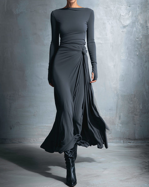 Gabriella – Long dress with side knot