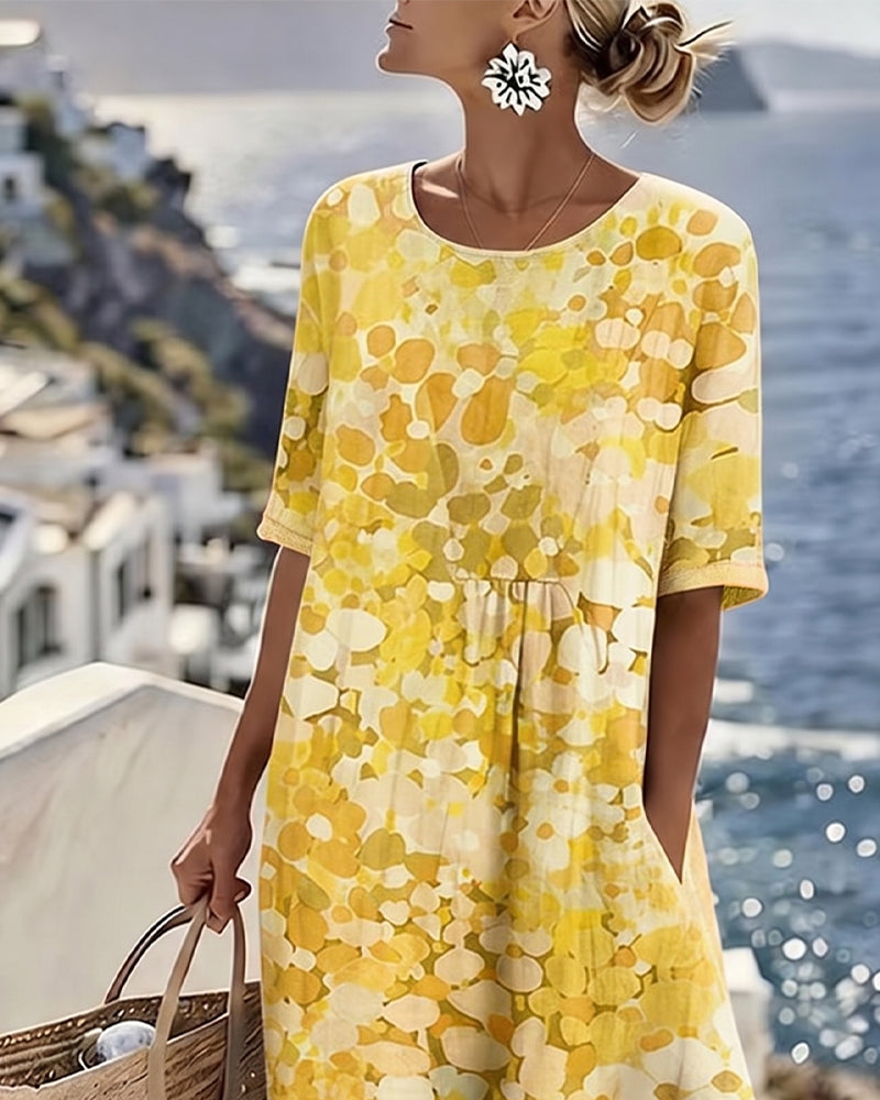 Emma Floral Pocket Midi Dress