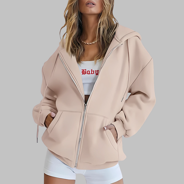 LILMA™ - Veste à Capuche Oversized avec Fermeture Éclair