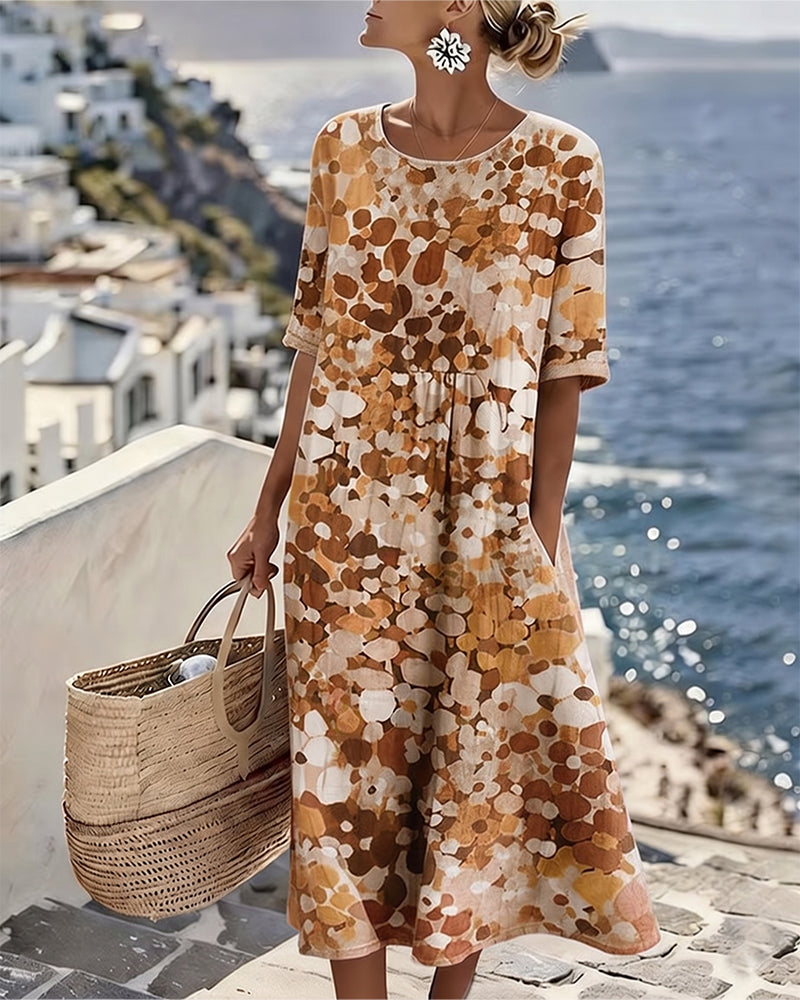 Emma Floral Pocket Midi Dress