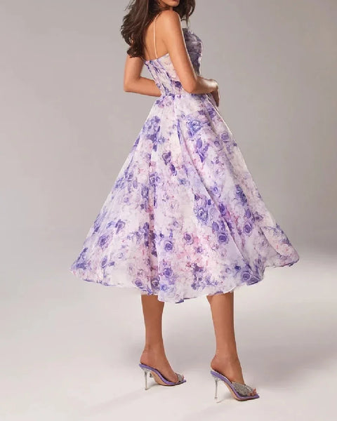 Robe sans manches imprimée Emilia-Élégante