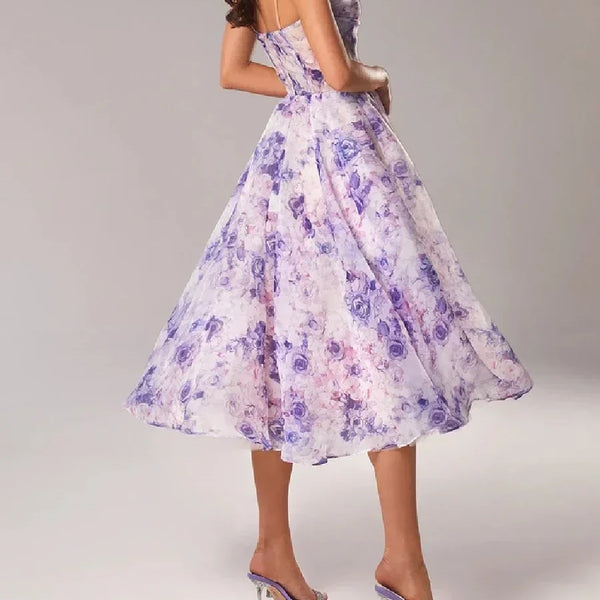 Robe sans manches imprimée Emilia-Élégante