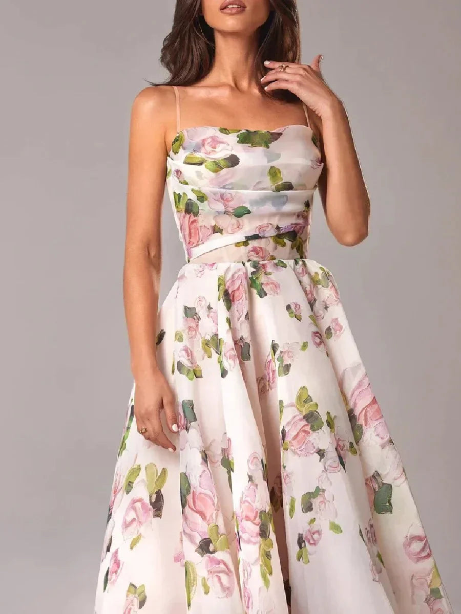 Robe sans manches imprimée Emilia-Élégante