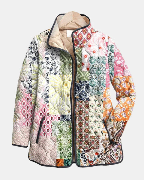 Suri | Veste Matelassée Imprimée Florale Décontractée