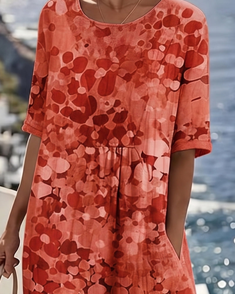 Emma Floral Pocket Midi Dress