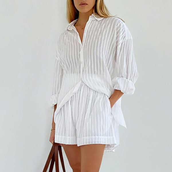 Yselia - Ensemble Chemise et Shorts Aérés