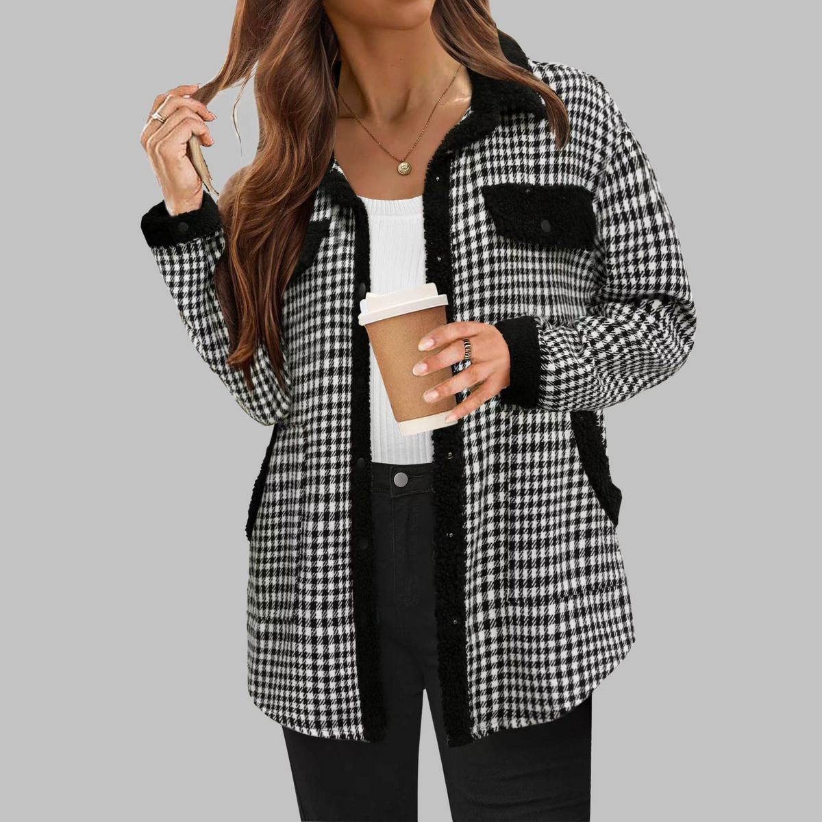 ZENY™ - Veste Classique à Manches Longues avec Boutons