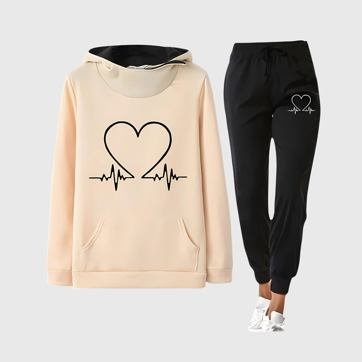 Louise | Ensemble de Sweat à Capuche Cozy Heartbeat