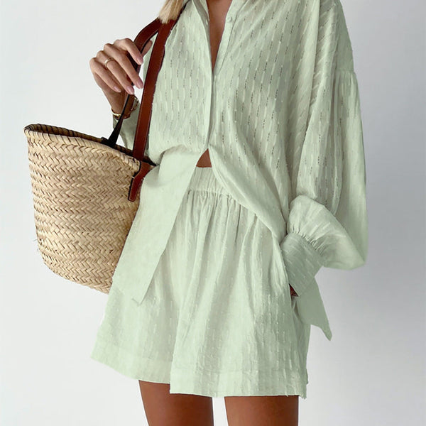 Elizabeth - Ensemble Chemise et Shorts Aérés