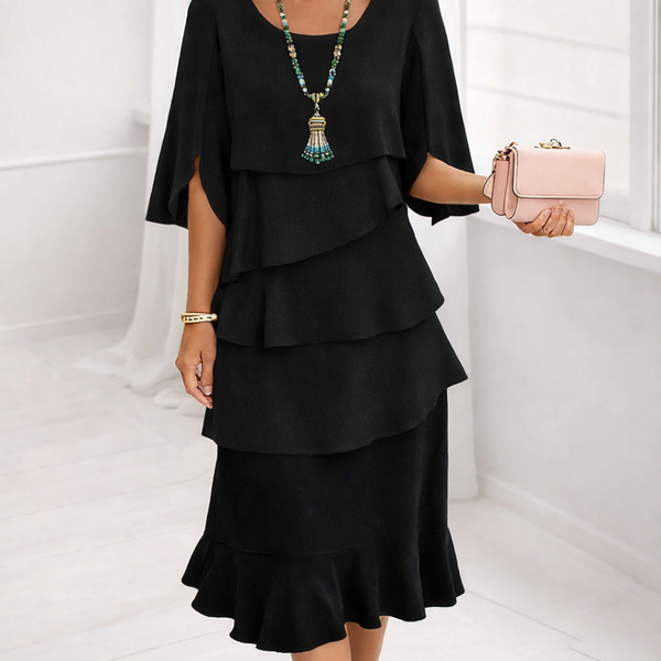 Margaret | Ruffle Midi Dress