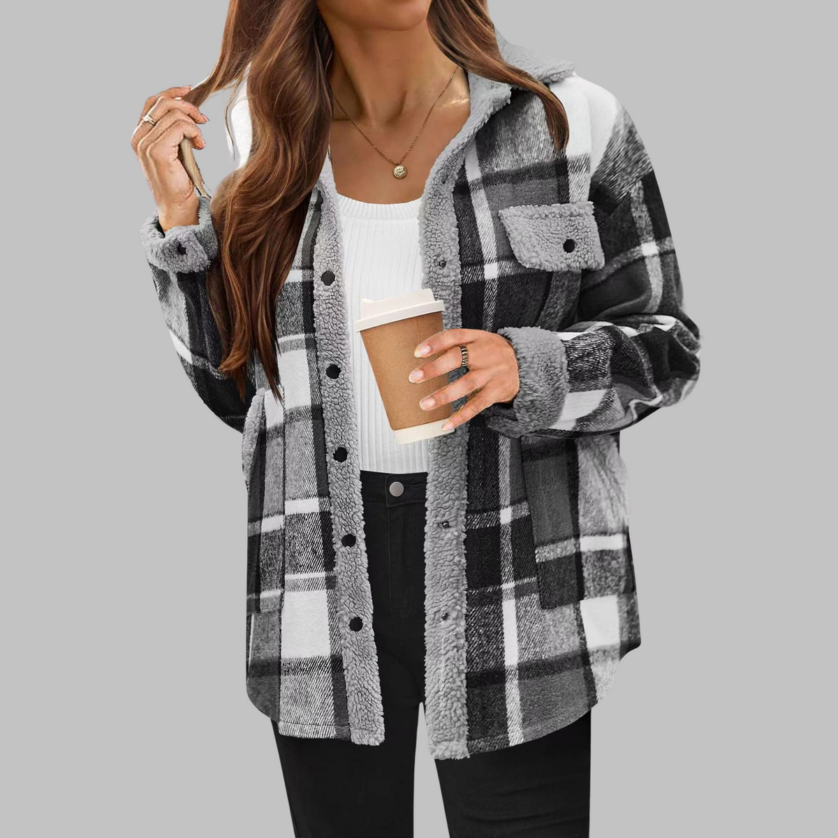 ZENY™ - Veste Classique à Manches Longues avec Boutons