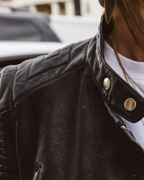 Janet | Veste en Cuir Véritable