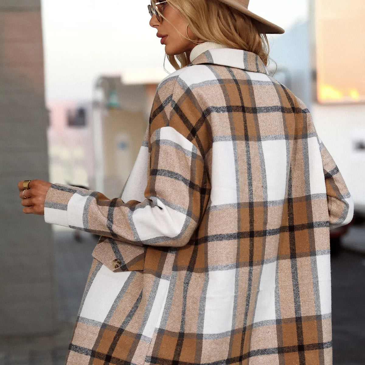 Kelly | Veste Blazer à Carreaux Élégante