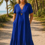 Maravie | FlowEase Midi Dress – Effortless Shape, Confident Movement