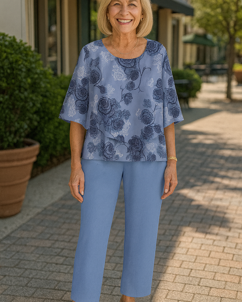 Rosalind| Sophisticated Two-Piece Set – Effortless Style, Lasting Comfort French Lavender