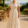 Marcelline| Timeless Toile Maxi – Elegant Flattering Comfort with Effortless Flow