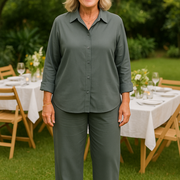Solena | 2-Piece Cotton-Linen Blend Set - Breathable, Flattering, and Versatile.