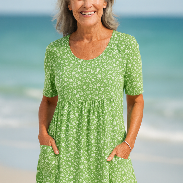 Maribelle | Effortless Floral Midi Dress - Covers upper arms & tummy