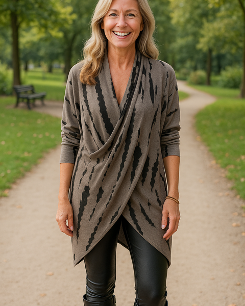 Anoria| Comfort Drape Dress – Tummy-Friendly & Arm Coverage