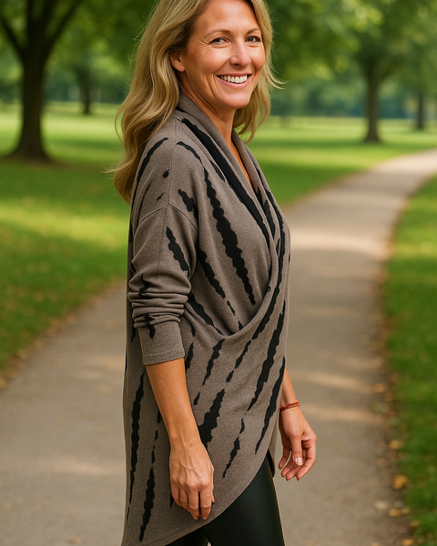 Anoria| Comfort Drape Dress – Tummy-Friendly & Arm Coverage