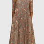 Harlow | Graceful V-Neck Elegance Midi Dress