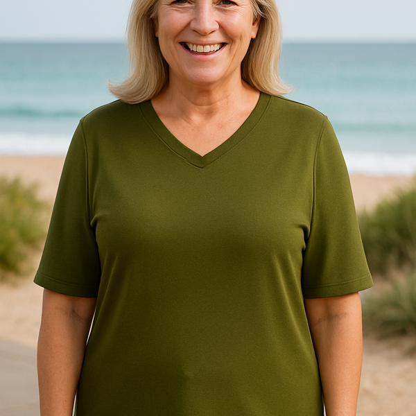 Olanna| Everyday Comfort Tee – 3 Pack for Flattering Tummy & Arm Coverage