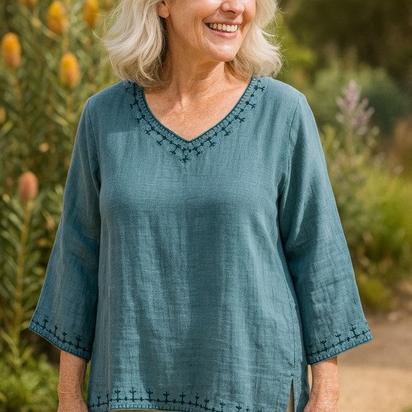 Mirella | V-Neck Blouse - Effortless Elegance, Everyday Confidence