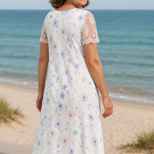 Adeline | Elegant Midi Dress – Flattering Fit with Arm & Tummy Coverage