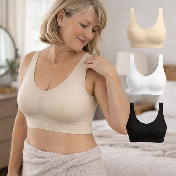 The Everyday Comfort Bra Set | 3 Bras— without padding or pressure.