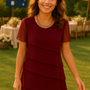 Beatrice | Elegant Pleated Chiffon Midi Dress