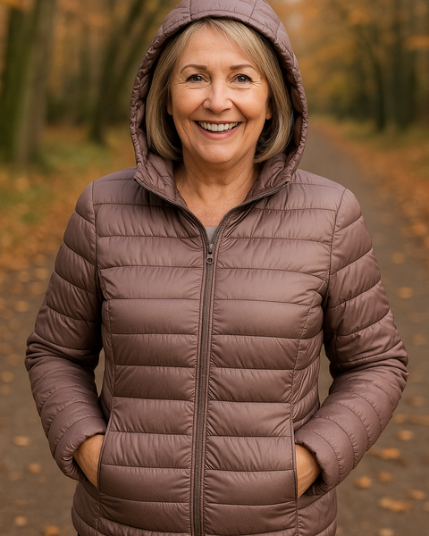 Leonie | Lightweight Waterproof Jacket – White Duck Down Filling