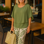 Rosalind | Sophisticated Two-Piece Set – Effortless Style, Lasting Comfort Sage Leaf