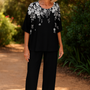 Rosalind | Sophisticated Two-Piece Set – Effortless Style, Lasting Comfort Noir Bloom