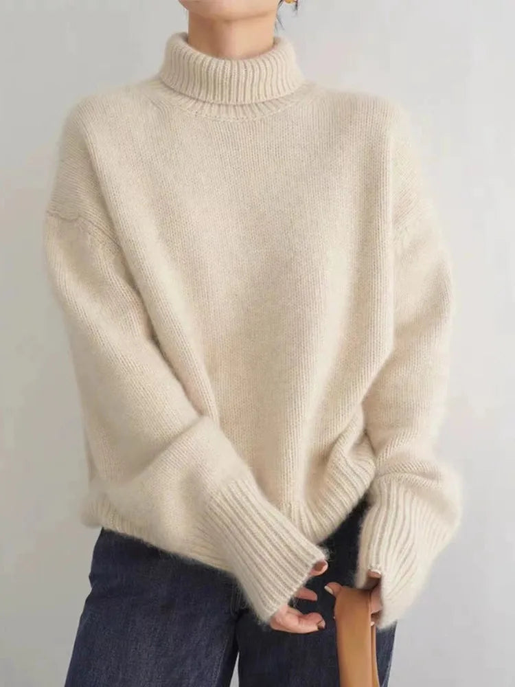 Amaya | Pull Col Roulé en Cachemire de Luxe