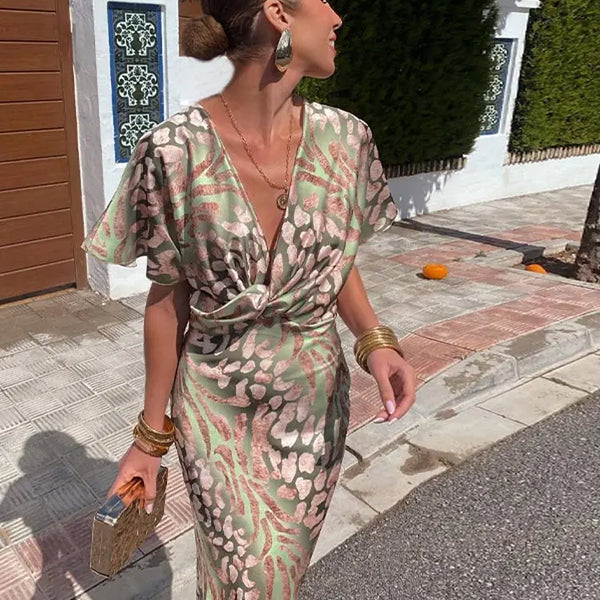 CLARANDRA™ - COPPER MIDI DRESS