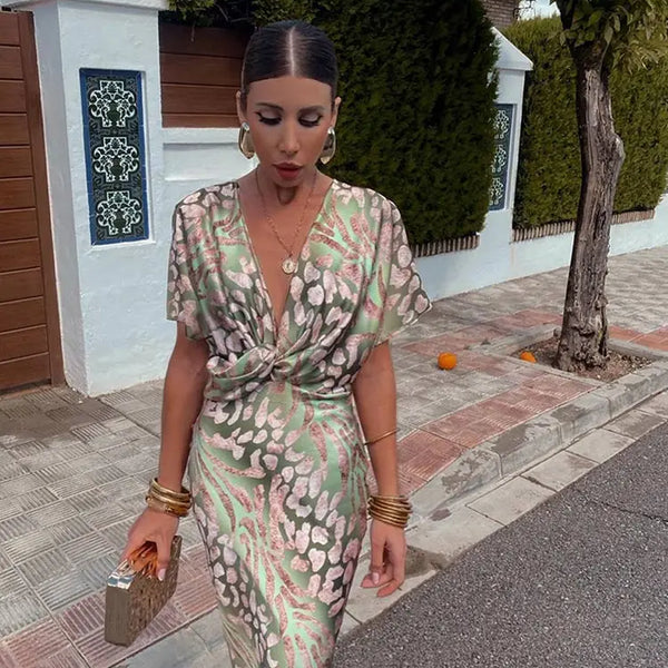 CLARANDRA™ - COPPER MIDI DRESS