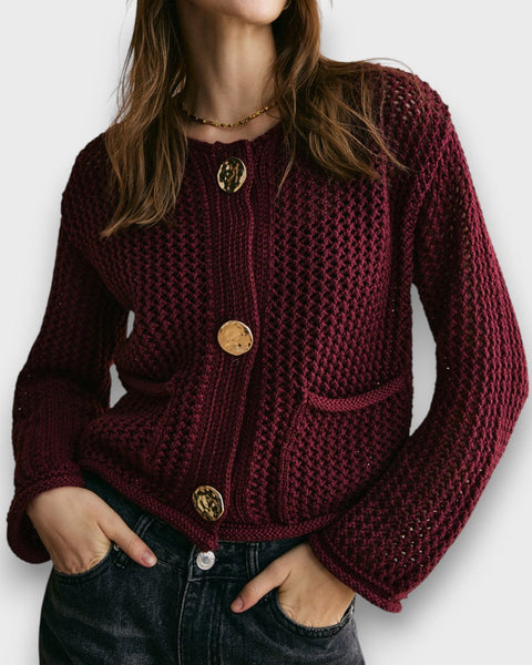 Jessa – Cardigan Bourgogne