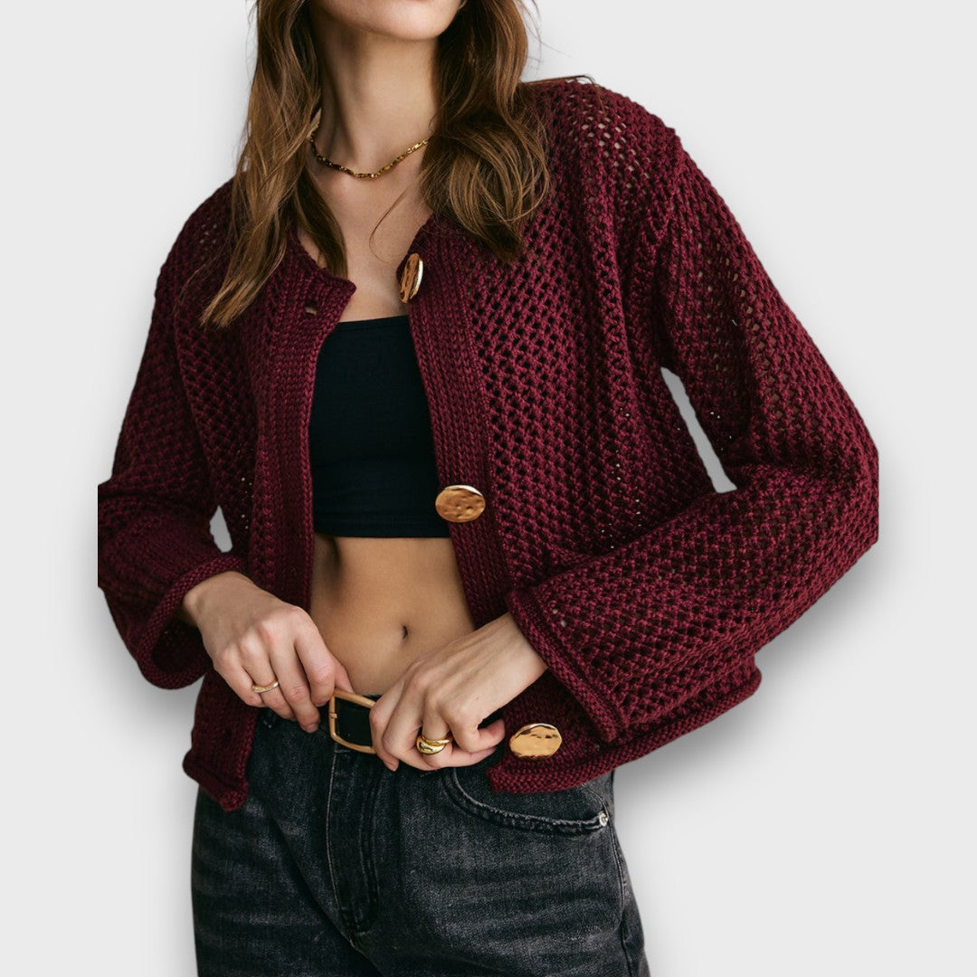 Jessa – Cardigan Bourgogne