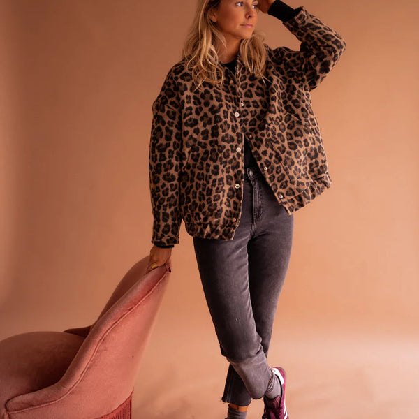 Elodie | Veste Tendance Imprimé Léopard