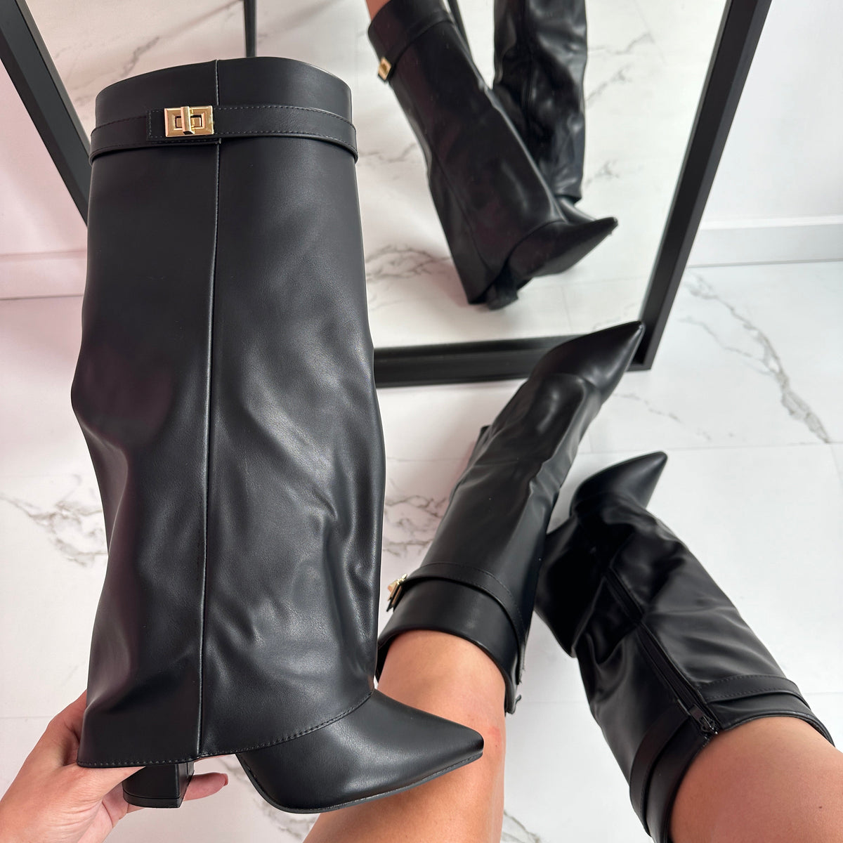 SERENA™ - Bottes en Cuir de Requin