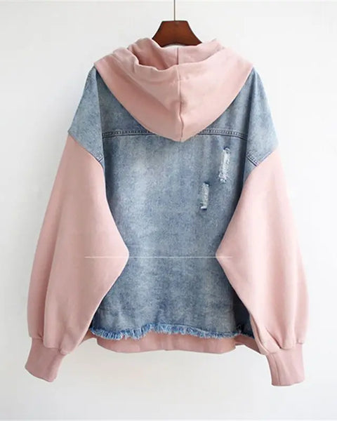 MIRA™ | Veste en Denim Bicolore