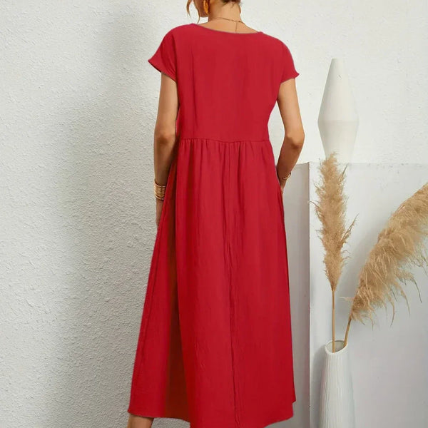 Gabrielle™ — Flowing Midi Dress with Timeless Elegance