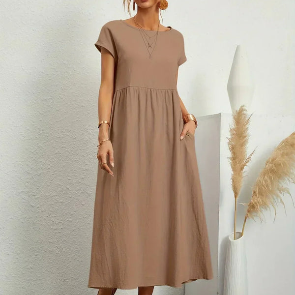 Gabrielle™ — Flowing Midi Dress with Timeless Elegance
