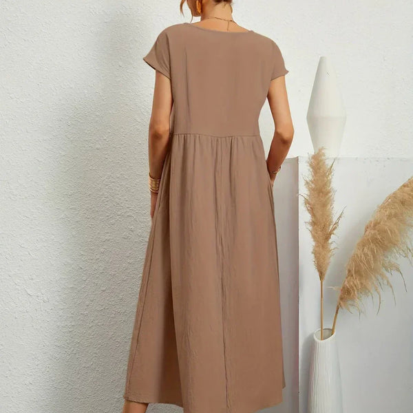 Gabrielle™ — Flowing Midi Dress with Timeless Elegance